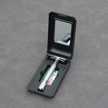 Безопасная бритва BAILI, хромированный сплав, высокое качество, с упаковкой, серебристая, откручивается Двусторонняя бритва с револьверной головкой, ручная бритва+ 1 лезвие