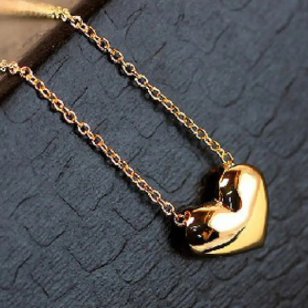 Золотая цепочка-чокер колье в форме сердца подвеска-Ожерелье Длинная цепочка нежное модное колье ожерелье ювелирные изделия подарок для женщин Подарки