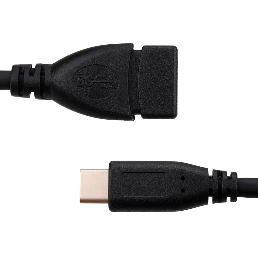 

KELUSHI OTG Host Adapter Cable Type C to USB 2.0 OTG Data Cable 90 Degree Steering Head Male To Female Adapter OTG Cable 25cm