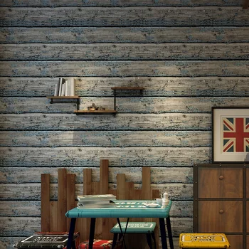 

Vintage Solid Wood Striped Wallpaper Roll for Bedroom Non-woven Pattern Wall Papers Bedding Living Room Home Decoration 10M