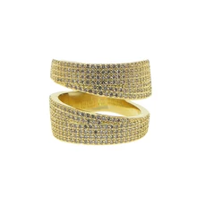 gold color micro pave cz engagement ring women finger jewelry 2019 european cz big female ring blucome luxury aaa zircon copper ring clear cz micro pave gold color rings for women flower big long section finger ring wedding