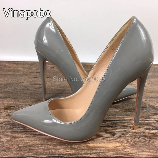 grey pointed heels