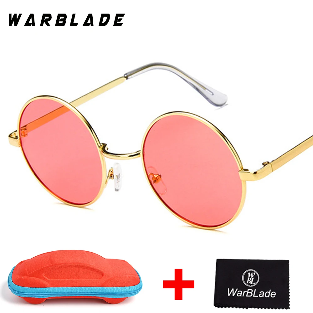 Синие модные круглые солнцезащитные очки для женщин, брендовые дизайнерские роскошные солнцезащитные очки для женщин, крутые ретро женские солнцезащитные очки Oculos Gafas - Цвет линз: red lens red