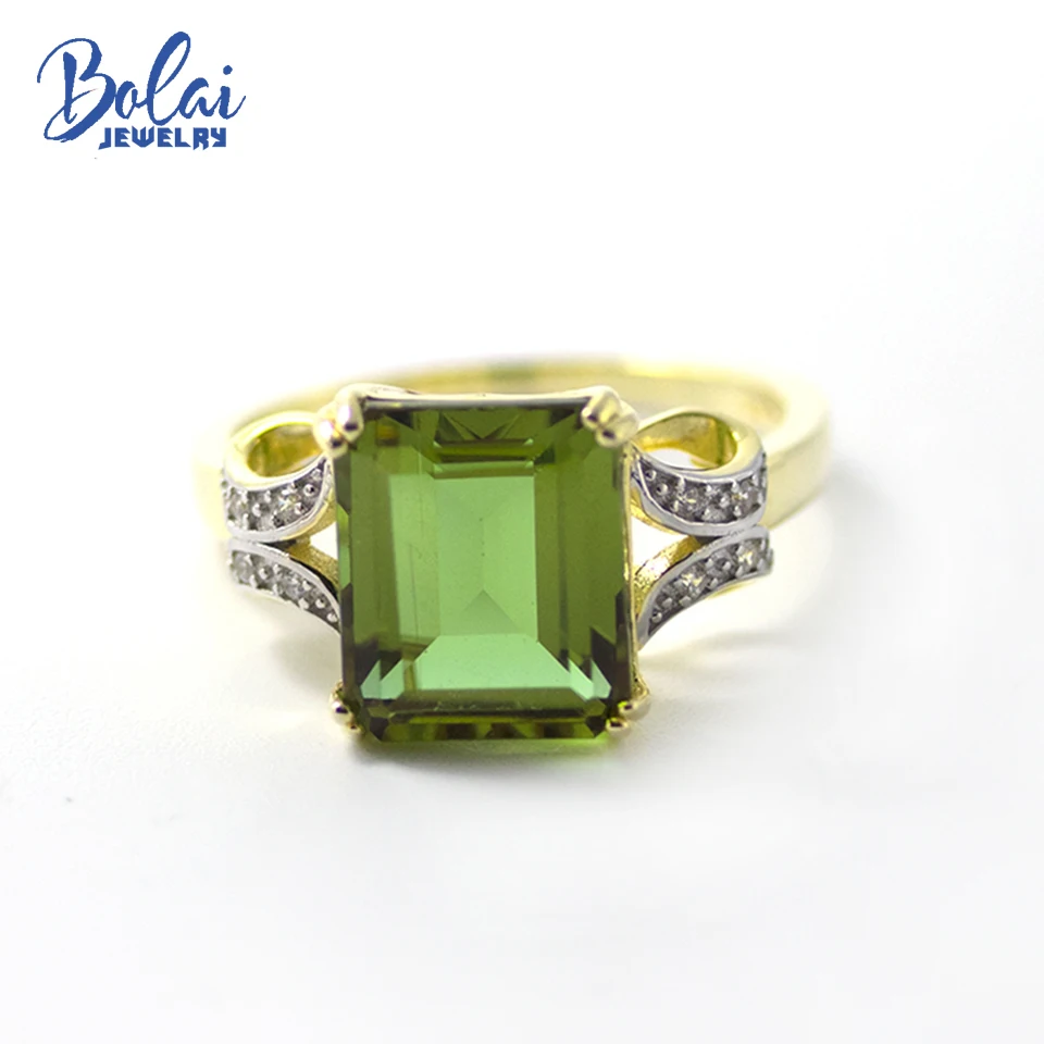 

Bolai Zultanit Ring 925 Sterling Silver Color Change Nano Diaspore Emerald cut Gemstone Fine Jewelry for Women Wedding Rings New
