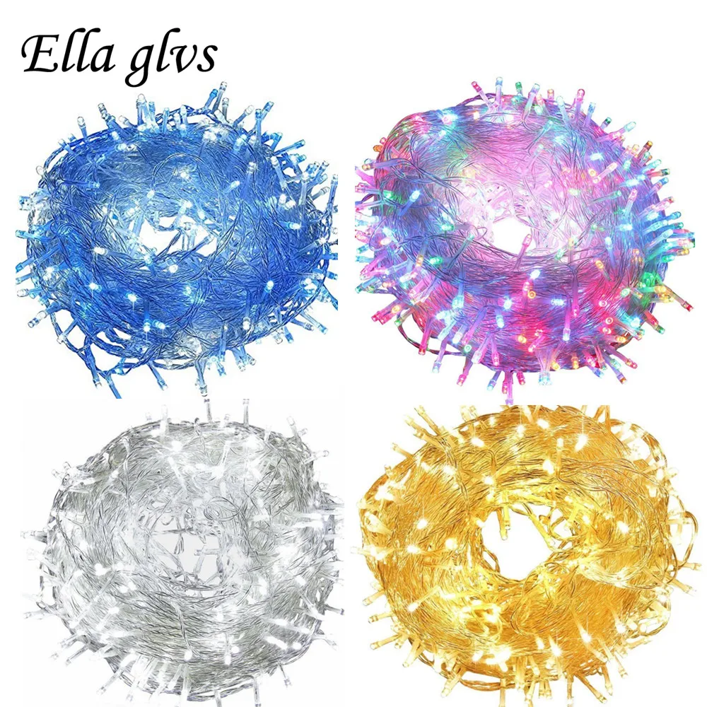 

10PCS 50M 500LED String Lights 110V 220V With 8 Modes Waterproof For Christmas Party Wedding Decoration
