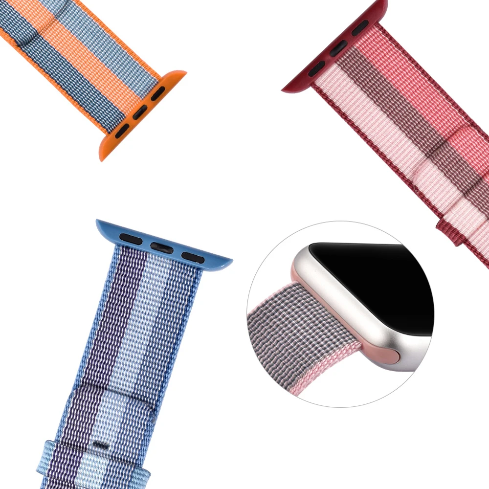 Nato Strap for Apple Watch Band apple watch 4 3 42mm 44mm correa iwatch band 38mm 40mm pulseira Woven Nylon Bracelet Sport belt