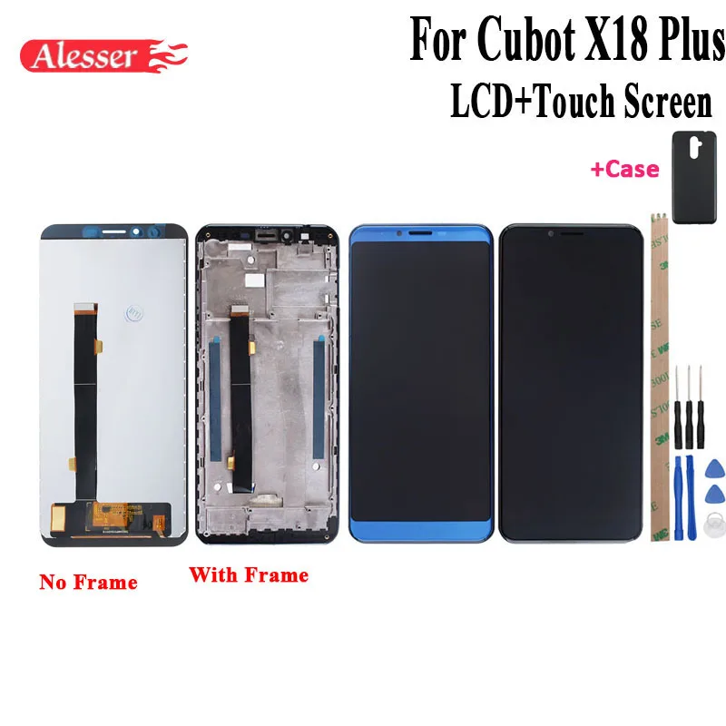 Alesser для Cubot X18 Plus ЖК дисплей и сенсорный экран + рамка 5 99 &quotзапасные части с