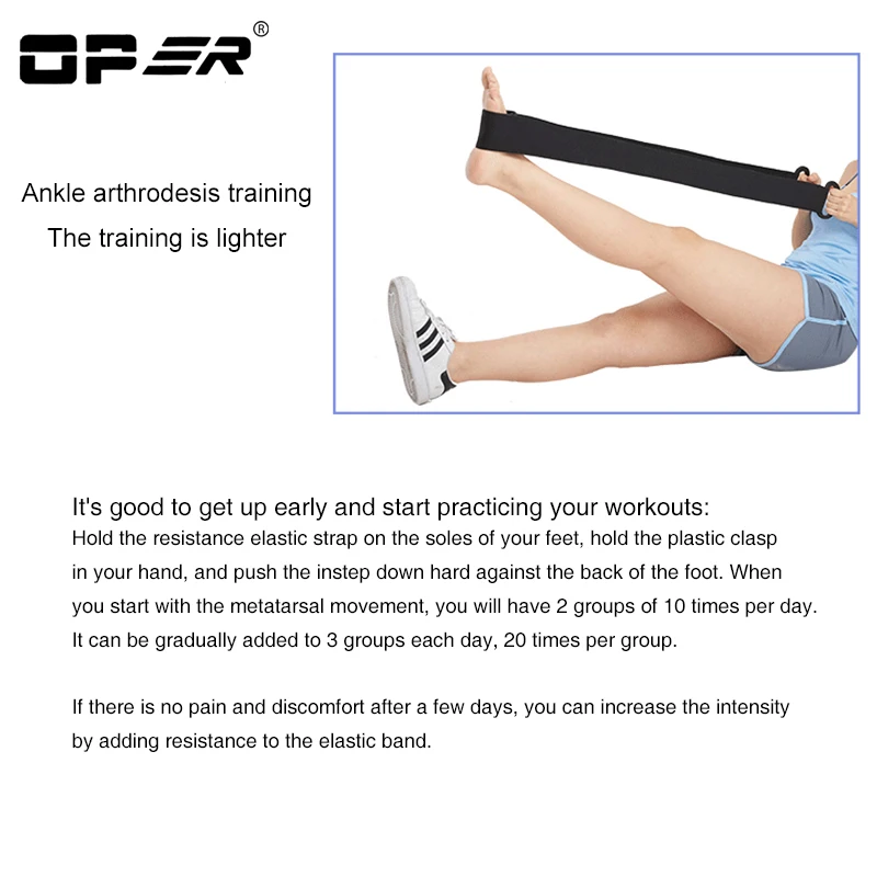 Oper 1PC black ankle strap training elastic pull ring durable lightweight breathable thigh with a large 1 Oper 1PC black ankle strap training elastic pull ring durable lightweight breathable thigh with a large 3