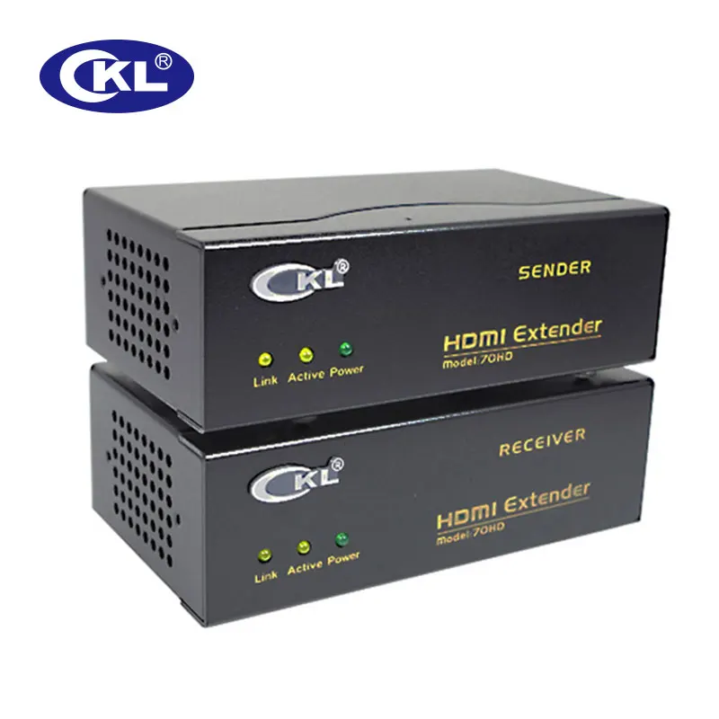Акции CKL до 230 футов/70 м HDMI удлинитель 4 к * 2 к 3D по Cat6e кабель поддерживает многоуровневый Каскадный Металлический корпус CKL-70HD