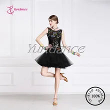 Новинка года; черное танцевальное платье для девочек; L-13337