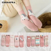 [EIOISAPRA] 5 пар креативных Panda/мопс носки со смешным рисунком для женщин в японском стиле Harajuku Kawaii Meias милый мультфильм Calcetines Mujer