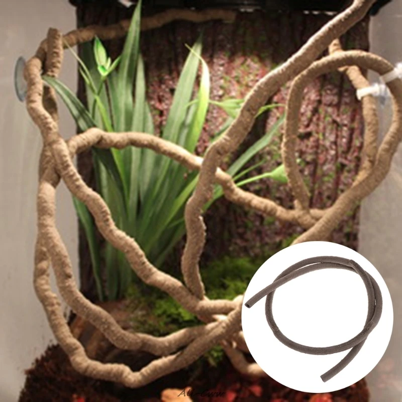 Искусственный лоза ящик для рептилий чехол украшение ящерица ротанг 1 м изгиб растение орнамент