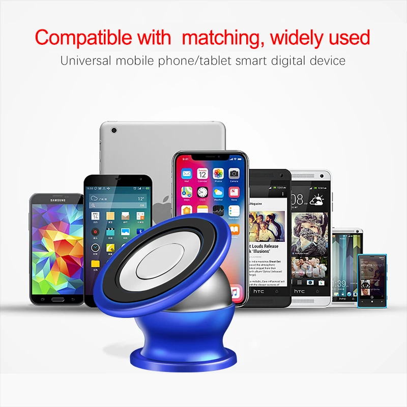 Universal Mobile Phone Holder 360 Rotation Car Holder for iPhone 8 Plus XS XR Magnetic Car Phone Holder for Samsung S9 S8 Plus folding desktop phone stand