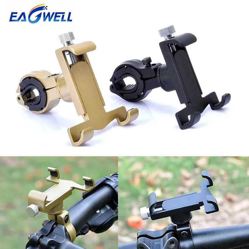 

Universal 360 Rotating Bicycle Bike Phone Holder Stand Metal Alloy Handlebar Clip Mount Bracket Holder For 4-6.5 inch Smartphone