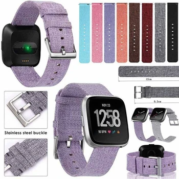 

Woven Fabric Wrist Band Watch Bracelet Strap Accessories For Fitbit Versa