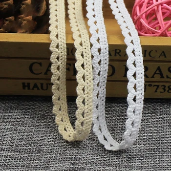 

10mm DIY Cotton Lace Fabric Crochet Lace Roll Ribbon Knit trim Craft Decoration Fabric
