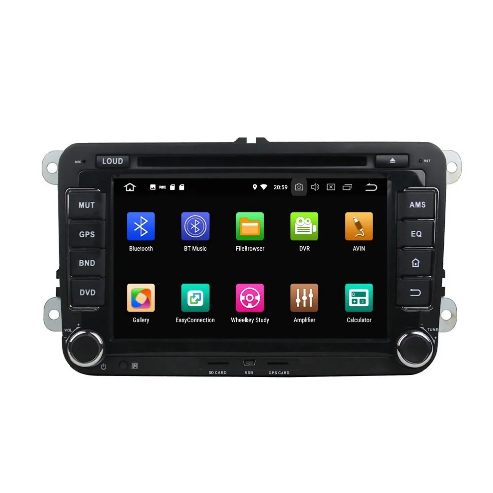 Perfect 8" Octa Core Android 8.0 Car Radio DVD GPS for VW Volkswagen Magotan Caddy Passat Sagitar Tiguan Touran Jetta Skoda Seat CC Polo 1