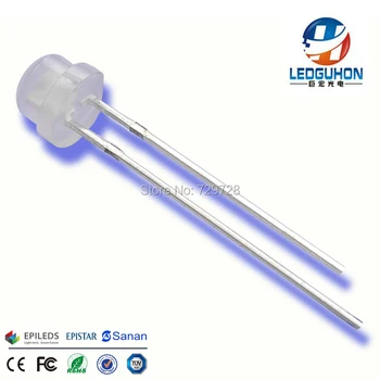 

diffused white lens 5mm Straw hat white color led diode