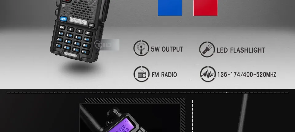 Рация Baofeng UV-5R радиостанция 128CH VHF UHF двухстороннее радио cb портативное Baofeng uv 5r радио для охоты uv5r