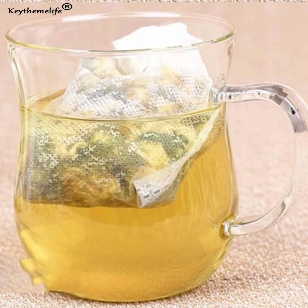 

100Pcs/Lot Teabags Empty Tea Bags With String Heal Seal Filter Paper for Herb Loose Tea 5*7 6*8 7*9 8*10 9*10CM