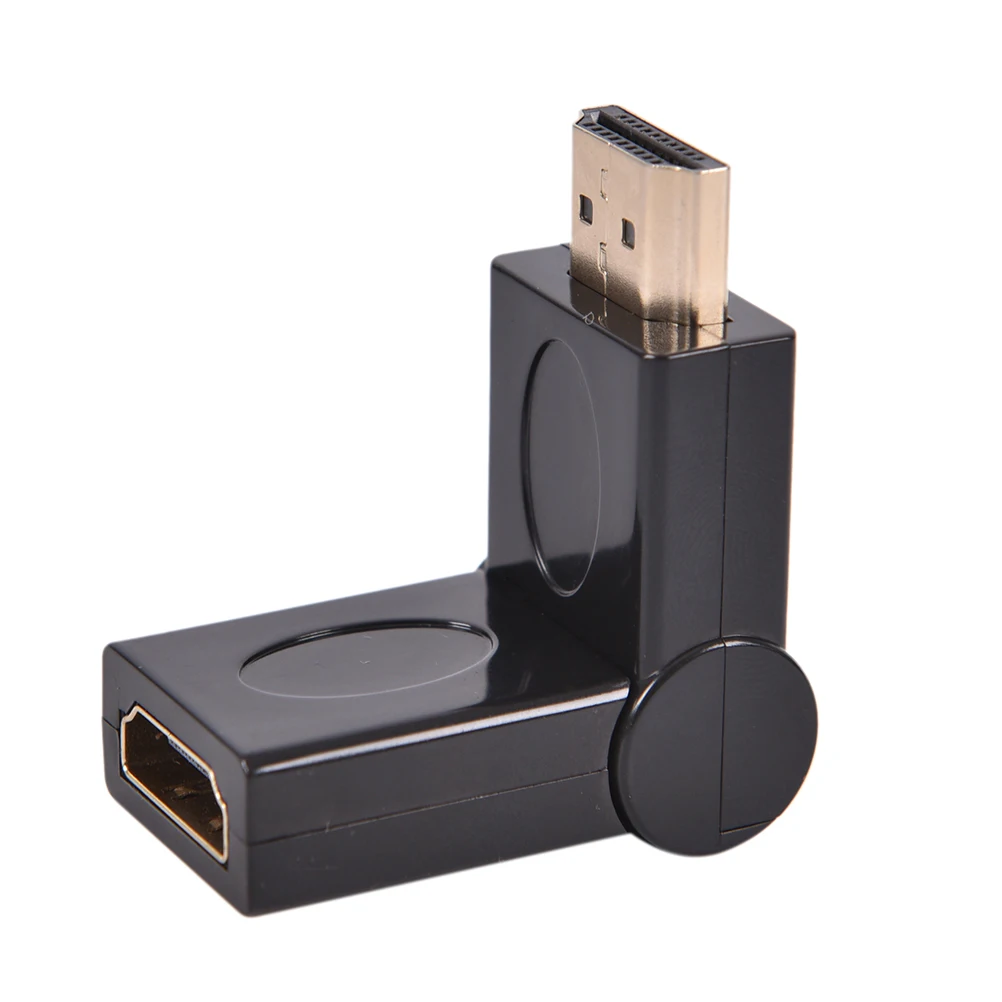 Портативный Micro HDMI папа к Женский 180/360 градусов вращающийся 90 правый угол адаптер