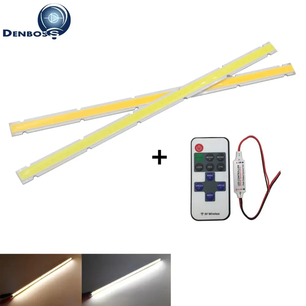 dimmable LED COB Strip 250x12mm Bar Light Source with remote controller