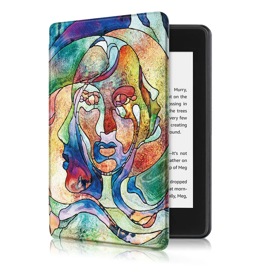 Для Amazon Kindle Paperwhite 4(подходит только 10th Gen, Release) чехол для электронной книги тонкий кожаный чехол-книжка с рисунком умный чехол - Цвет: KPW-4-girl