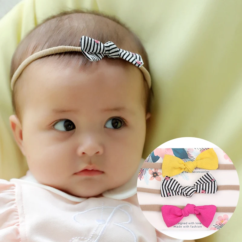 

Baby Bow Headbands Children Head Bandage Elastic Hair Bands Girls Headwear Kids Accessories Baby Hairbands Linen Bowknot