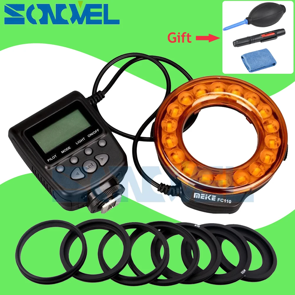 Meike Fc110 Fc110 Led Macro Ring Flash Light For Nikon D7500 D7200