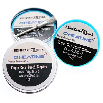

Qheating Rebuildable Atomizer SS 316L Alien clapton Metal box pack for RDA RBA Heating Wires Coil Tool