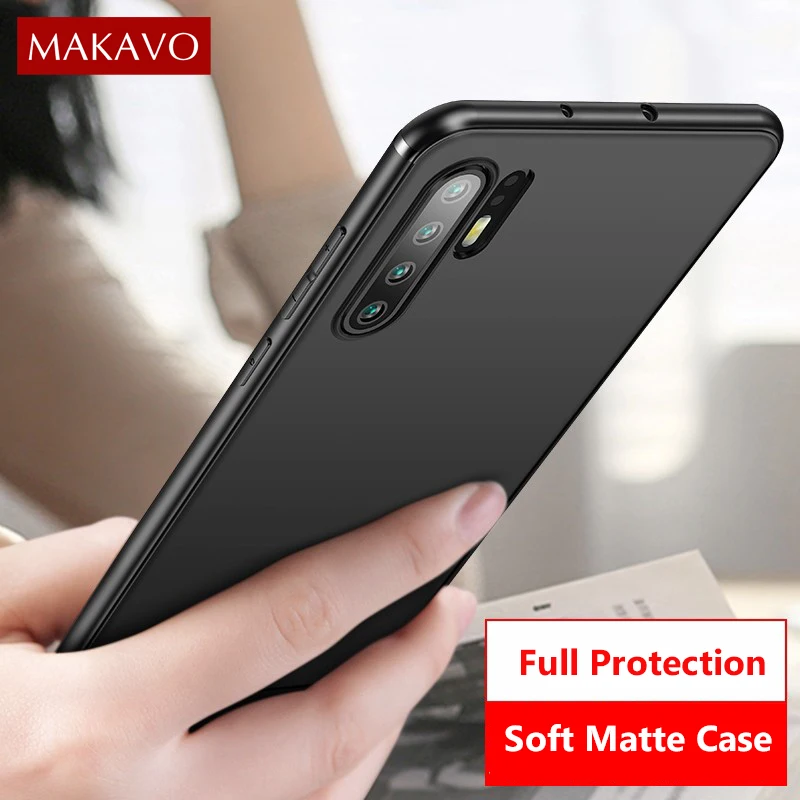 MAKAVO For Huawei P30 Lite Case Slim Matte Soft Cover Cases For Huawei P30 Pro Phone Cases
