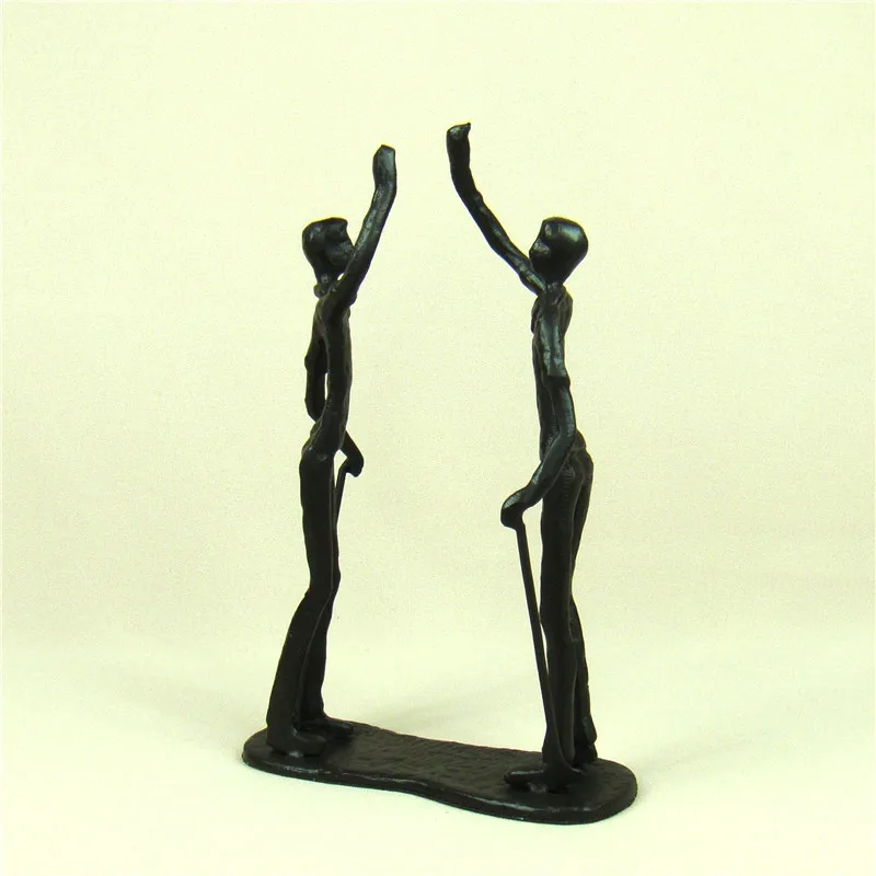 Литейный чугун Гольф-плеер скульптура персонажа абстрактный стиль металлический Linksman статуя ремесленник для домашнего декора и деловой подарок