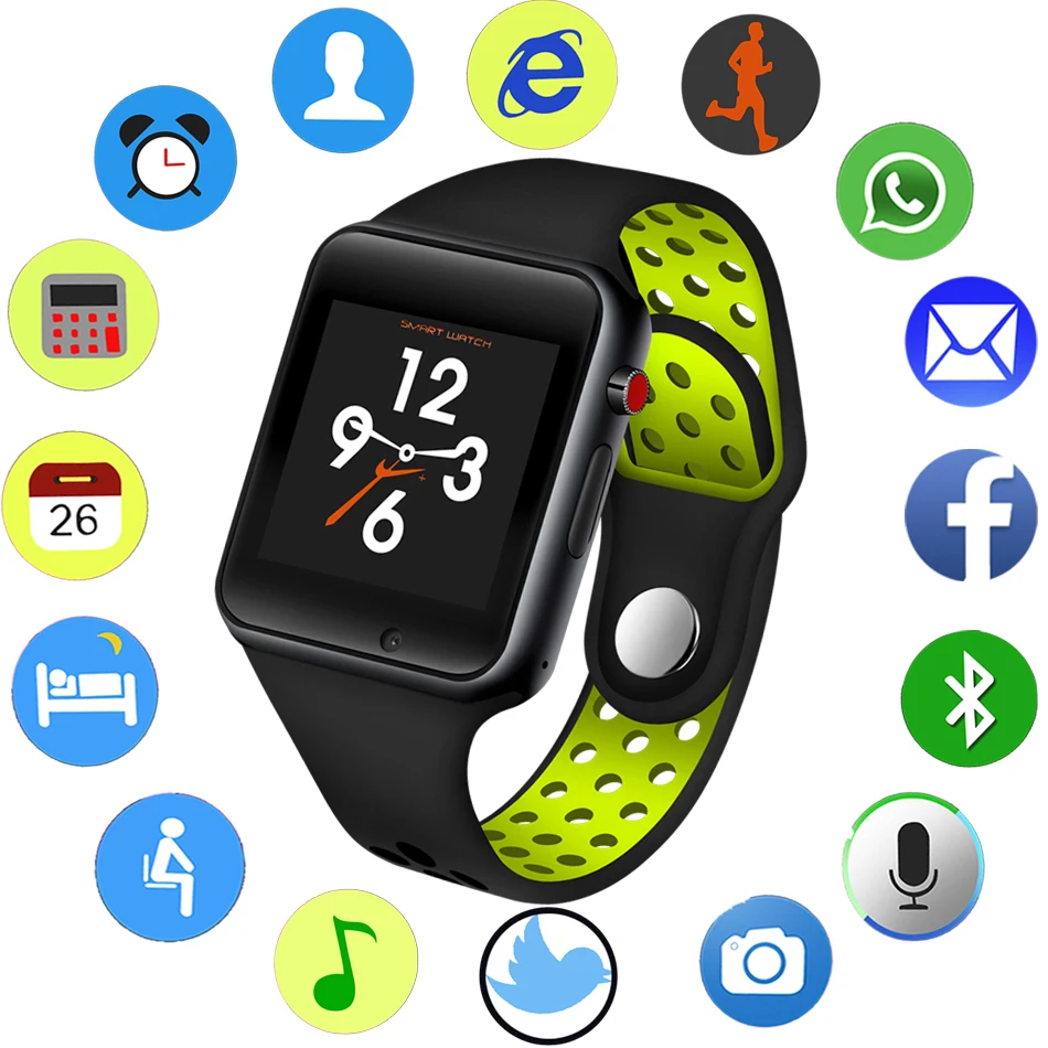 

BANGWEI New Bluetooth Smart Watch With Camera Facebook Whatsapp Twitter Sync SMS Smartwatch Support SIM TF Card For Android+Box