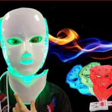 7 цветов светодиодный маска для лица и шеи с EMS микроэлектроника светодиодный фотонная маска удаление морщин, акне омоложения кожи лица красоты спа