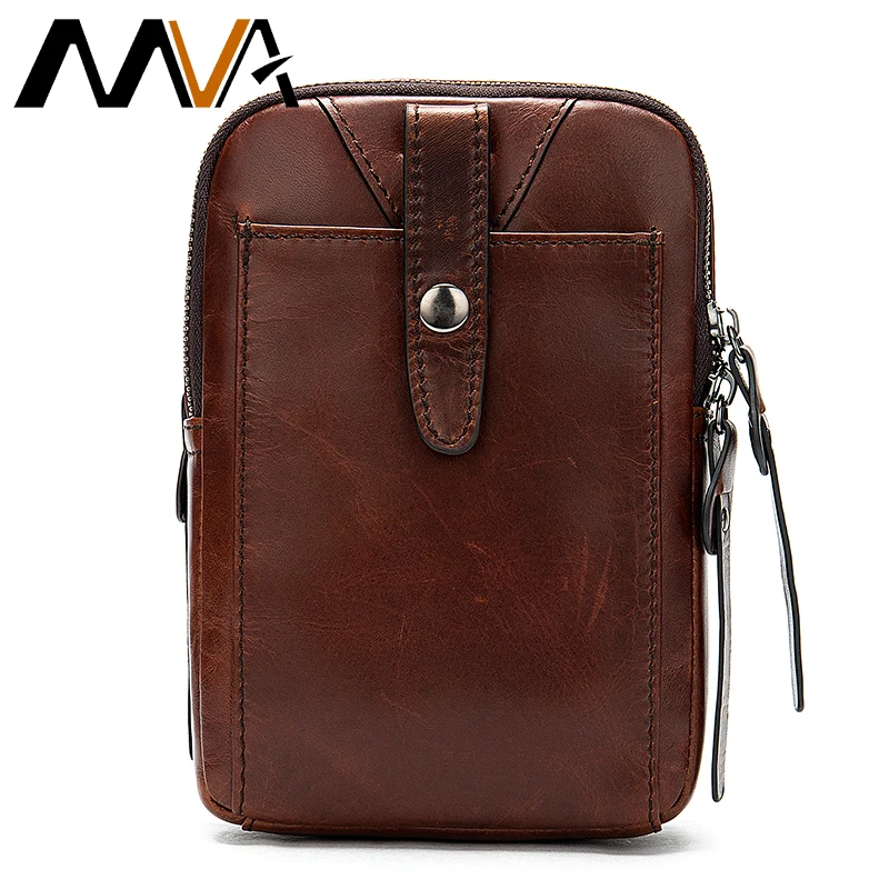 

MVA Fanny Pack Men's Shoulder Bag Waist/Messenger Bag Men Leather Fashion Crossbody Bags for Men Money Belt Pouch Man Handbag