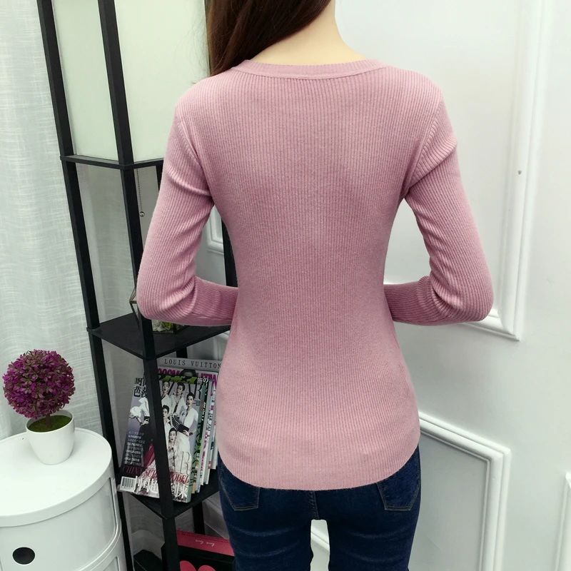 WWENN Women Sweater Pullovers Fashion Casual Long Sleeve O-neck Twist Knitted  Sweter Casacos Femininos Lace Diamond Cashmere