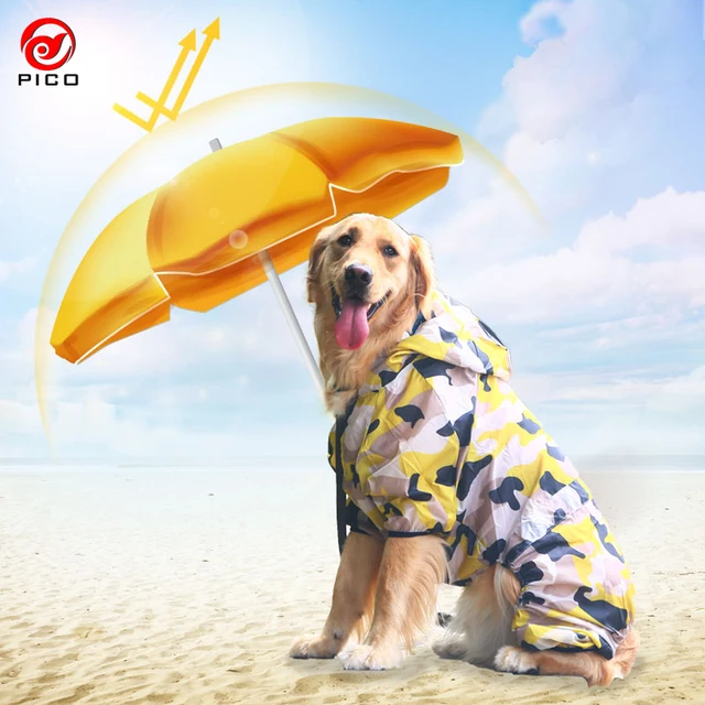 Large dog Sun UV Protection Clothes big dogs Hoodie Coat Apparel Hood