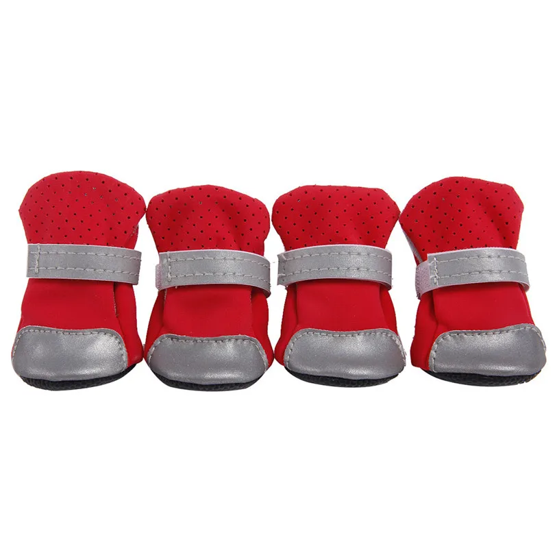 5 Sizes Anti-slip Shoes for Dogs Cats 4PcsSet Reflective Dog Boots Summer Dog Rain Shoes Puppy Sneakers Pet Supplies 40DC26 (15)