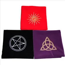 Tarot card divination tablecloth sun five-star star three goddess velvet thickening flannel board game accessories 60*60cm