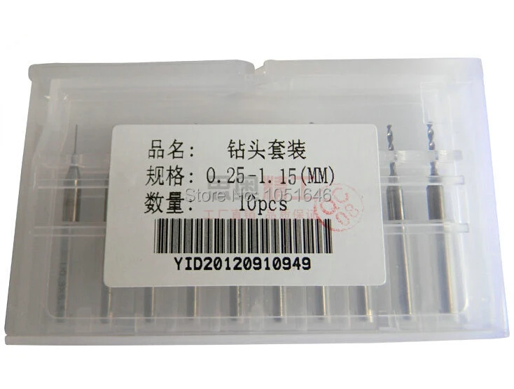 

10pcs 0.25-1.15mm PCB Print Circuit Board Drill Bits, Carbide Micro Drill Bits, CNC PCB Dremel Free Shipping