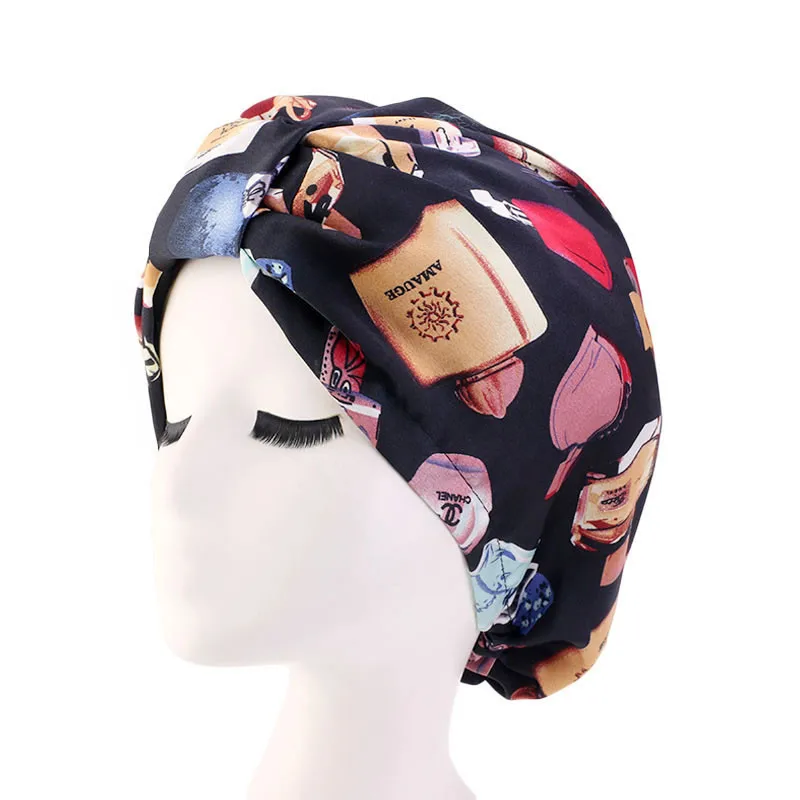 Мусульманская женская шелковистая Шапка-тюрбан для сна, шапочка при химиотерапии, шапка бандана, головной убор, аксессуары для волос