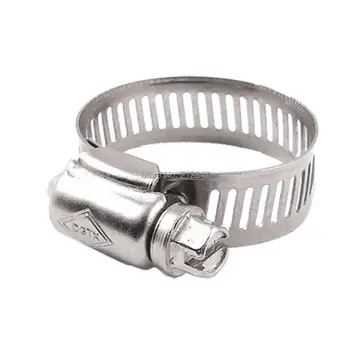 

5 Pcs Water Gas Pipe 1 1/4" Worm Drive Hose Clamp 18-32mm Adjustable Hoop