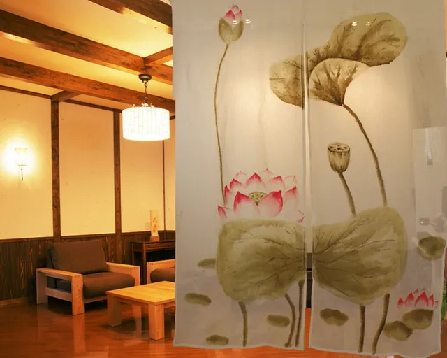 Zen Lotus curtains door curtain/ roller blind/ folding screen/ soft ... Zen Lotus curtains door curtain/ roller blind/ folding screen/ soft ...