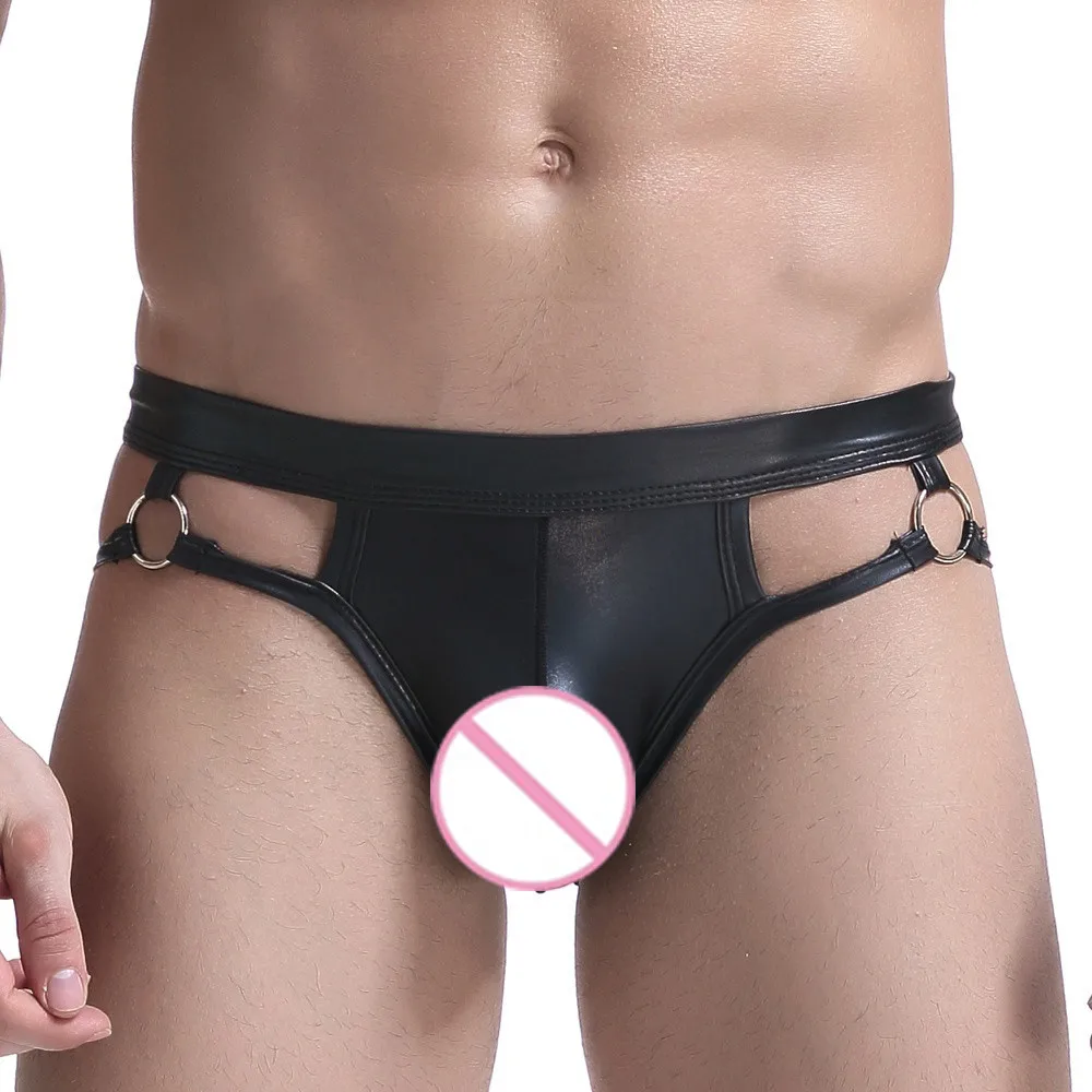 

snowshine YL5 Fashion Sexy Men Thongs Mens Leather Thongs G Strings Backless Underwear free shipping
