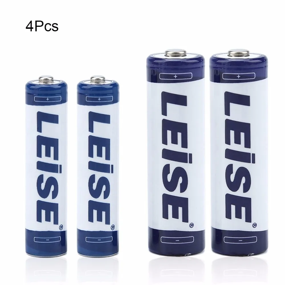 

LEISE 4pcs battery High Capacity 2pcs AA Battery + 2pcs AAA NiMH Rechargeable Batteries High Energy Density Long Life Batteria