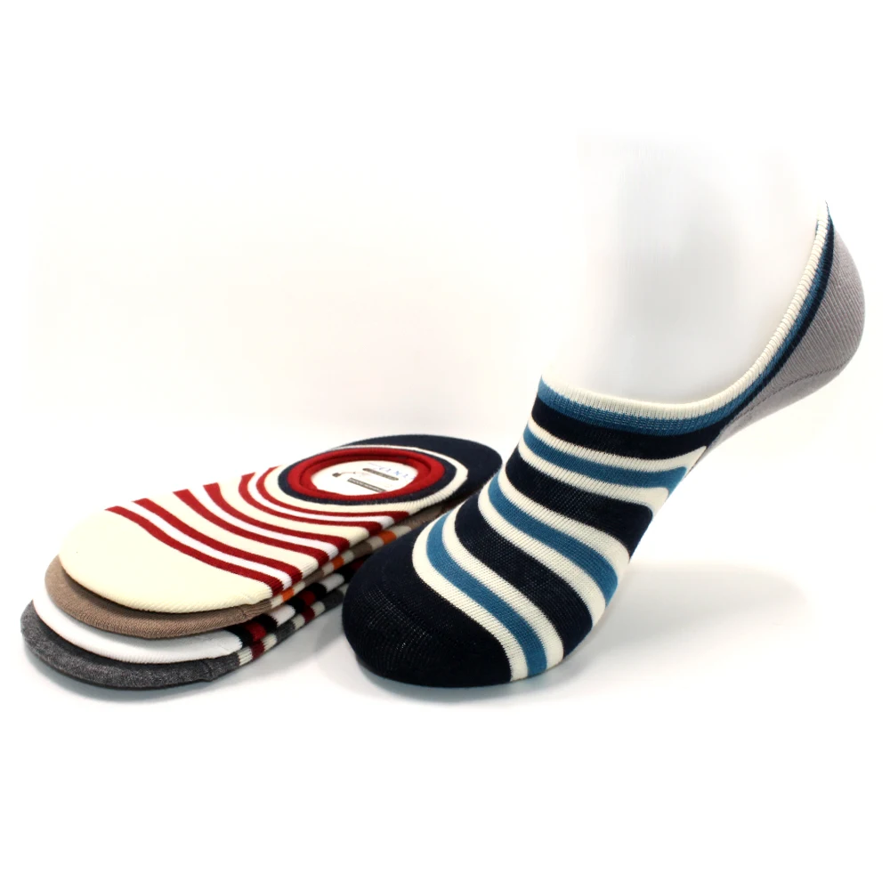 Men's No Show Sock Liners, Available in 5 Colors (5 Pairs to a Pack)in