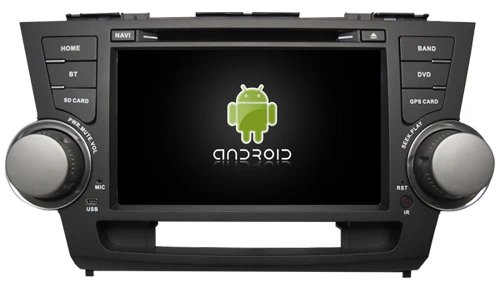 Android 8.1 quad core car dvd player media stereo radio wifi carplay tpms obd GPS DVR headunit for toyota highlander 