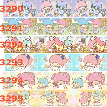 

NEW arrivals 50 yards Twin princess ribbon printed grosgrain/satin ribbons free shipping