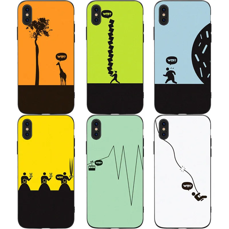 

Satire Humor Funny Phone Cases Cover for iphone X XR XS MAX 6 6s 7 8 Plus TPU Cover Coque For iphone 7 8Plus iphone 5SE Cases