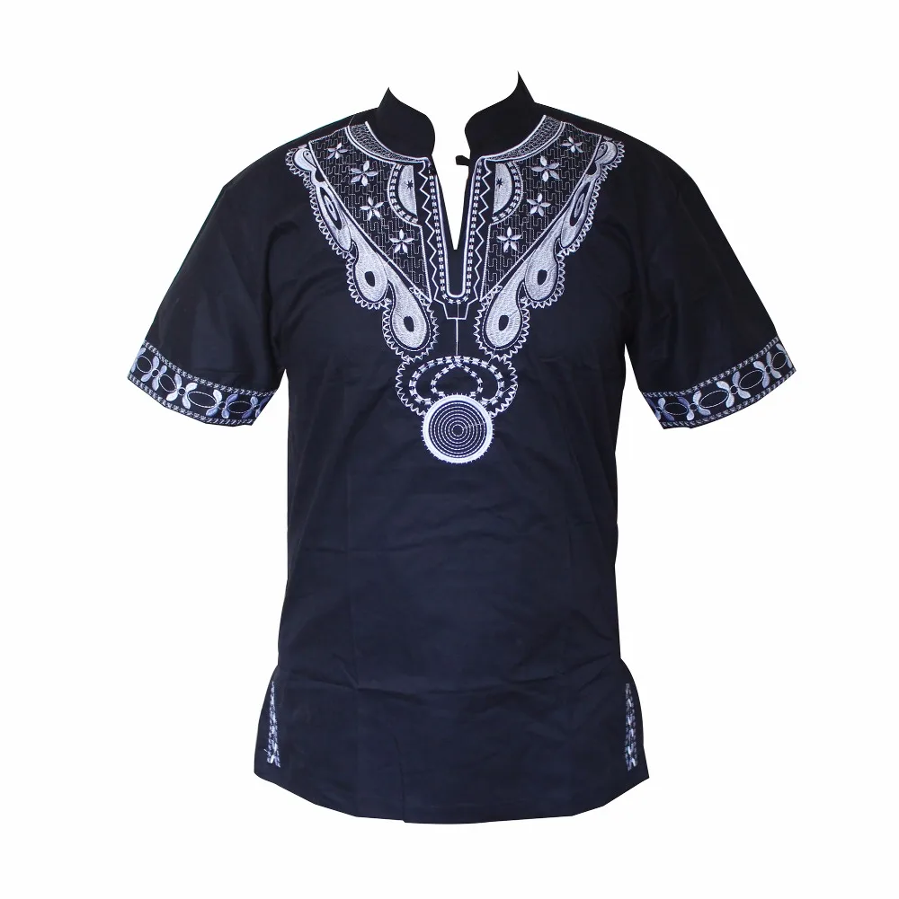Дашики Мужская рубашка африканская Высокая блуза в этническом стиле вышитая Анкара футболка